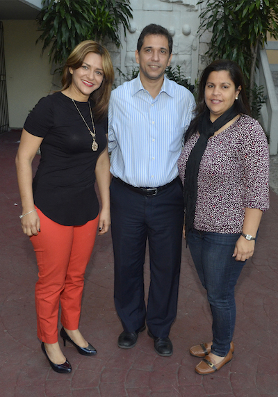 Karina Custodio, Ángel Peguero y Vilma Cabrera